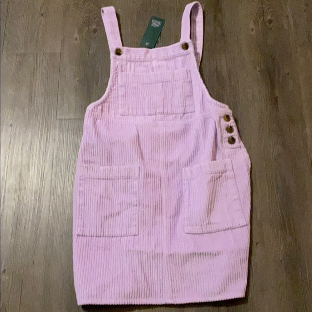 Cute corduroy overall dress